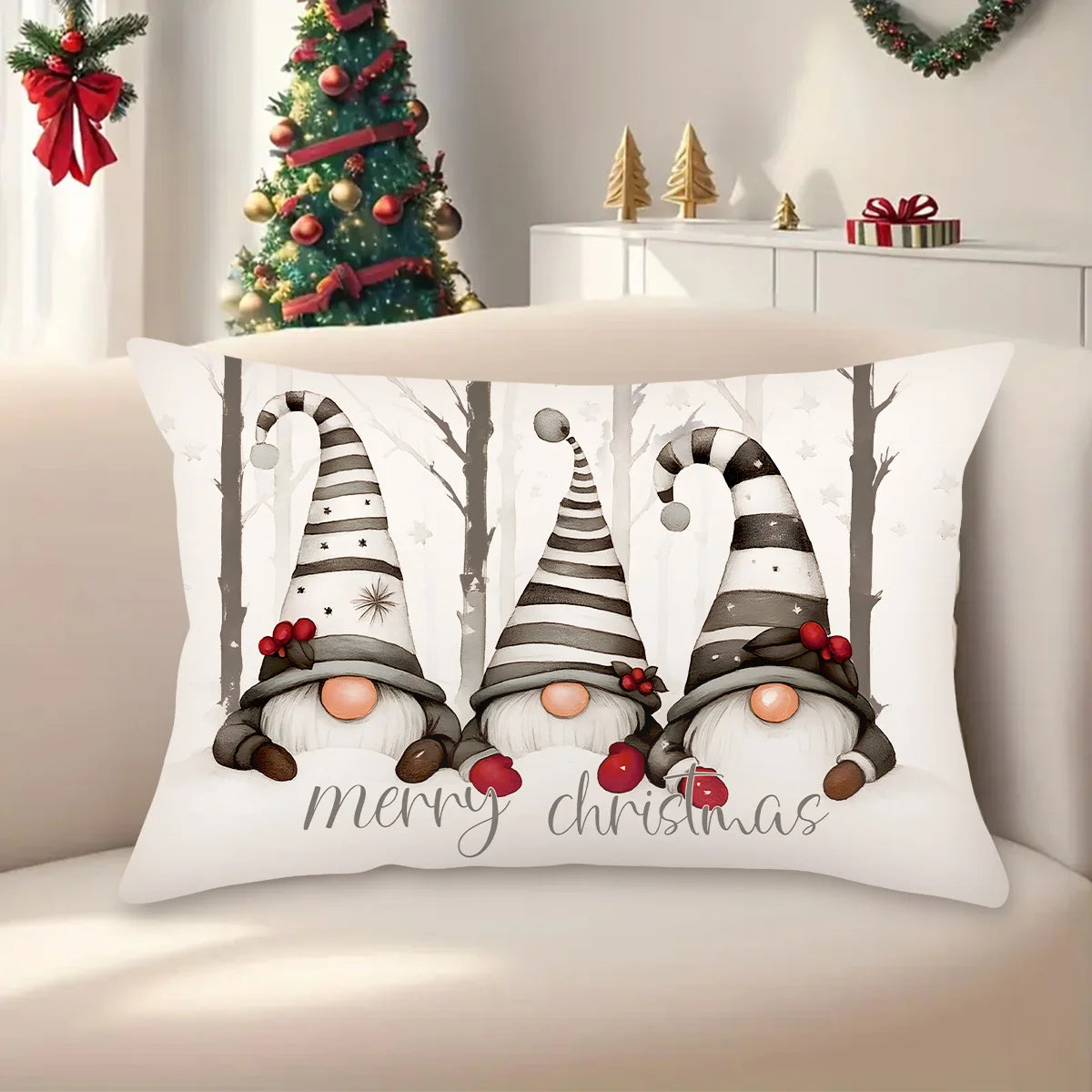 Christmas Nutcracker Pillow Cover Merry Christmas Decorations for Home 2025 Navidad Natal Xmas Sofa Pillowcase New Year 2026
