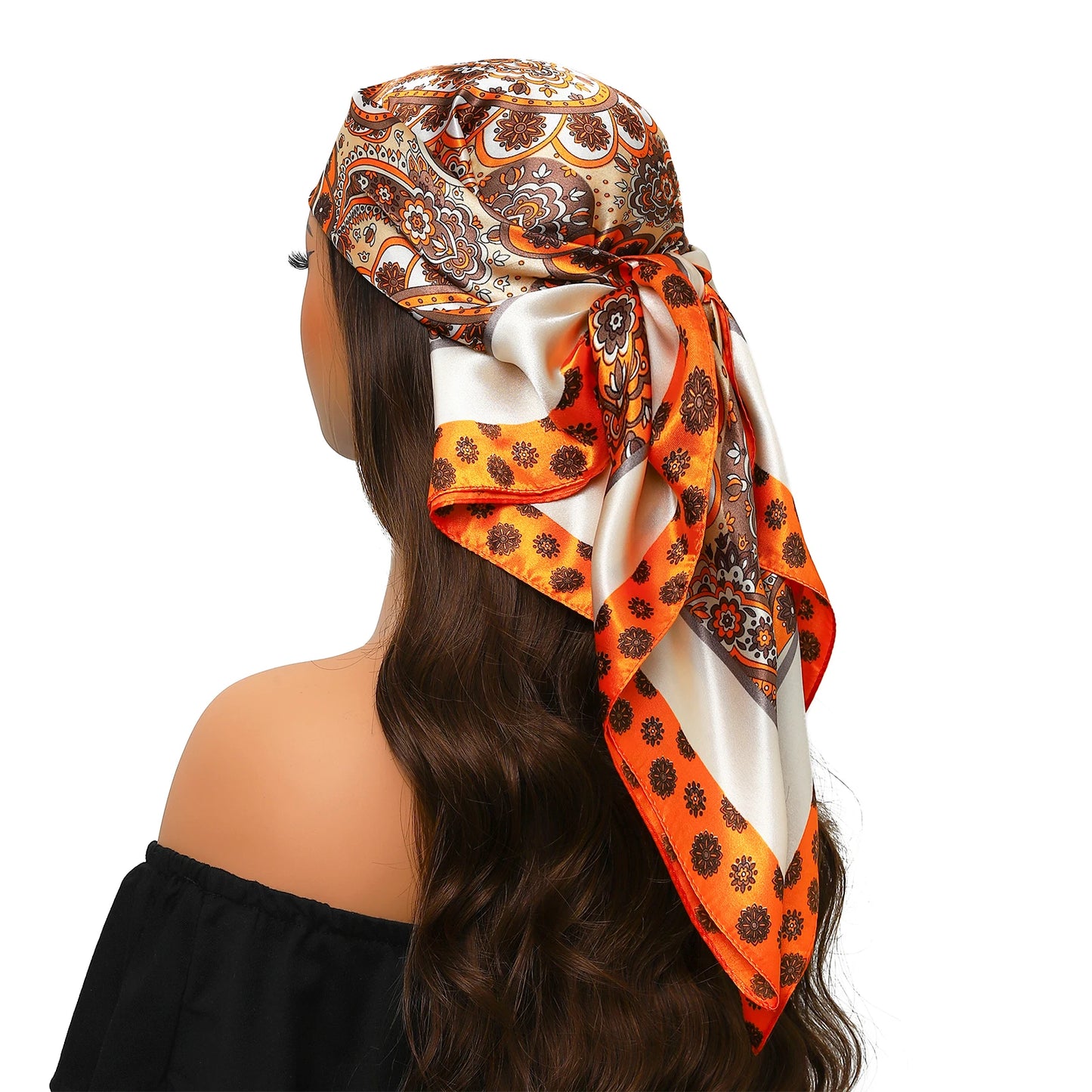 Kopf Foulard Seidenglanz - 90x90 cm Polyester weich