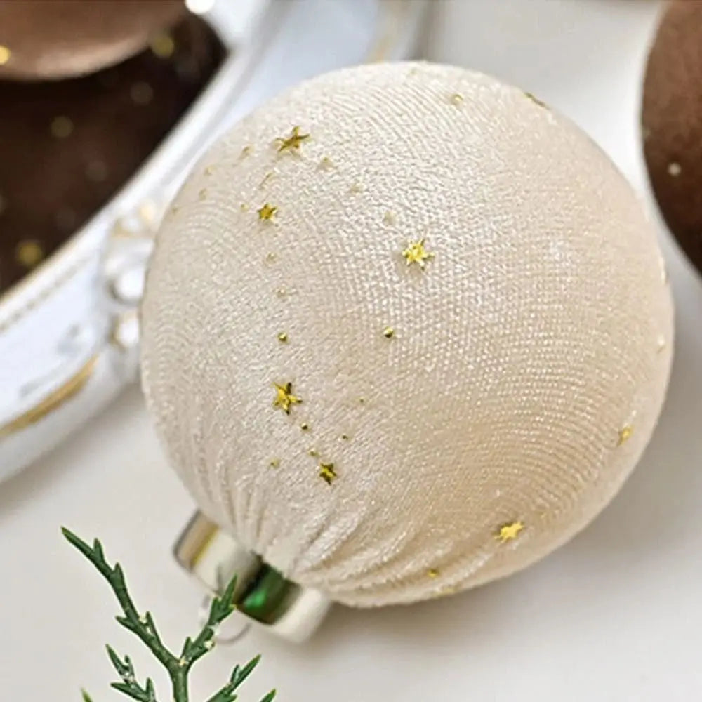 VelvetCraft Flockierte Kugeln - 15 Stück Bruchsicher Ø3 cm