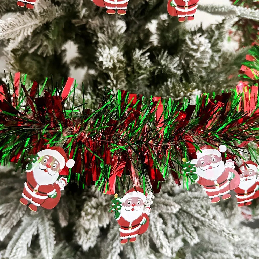 2M Weihnachten Girlande Party Decor DIY Weihnachtsbaum Santa Claus Bänder Kranz Hängen Pendent Weihnachten Party Supplies