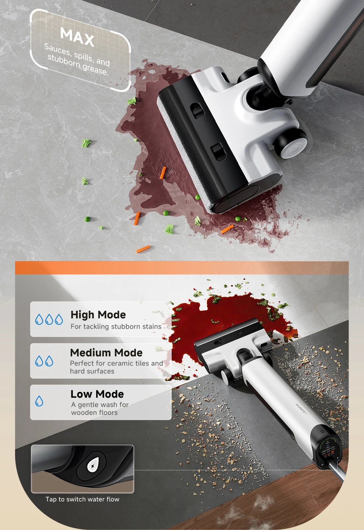 UWANT D500 Nass-Trockensauger Selbstreinigend-Staubbox 0,6-1 L 24x26x11