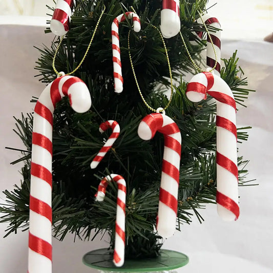 CandyCane Mini Weihnachtsbaumschmuck - Größe 3 cm, 20 Stück, Kunststoff