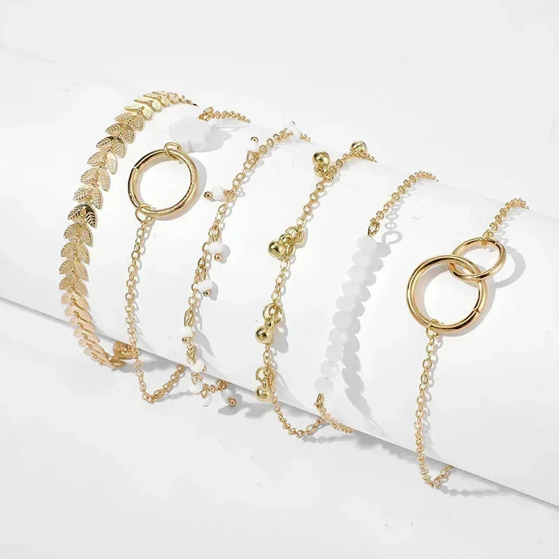 Damen-Armband-Set 2025: 4-teilig Schlangen-Design Grün - Fashion Jewelry Collection