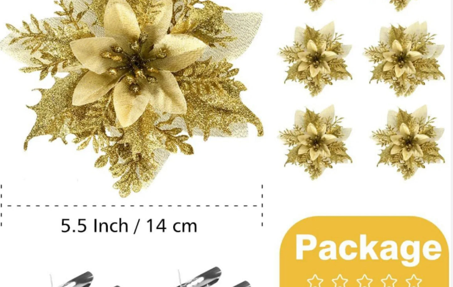 FestivaDecor DekoSet Weihnachtsdeko - 12/24/36 Kunststoff