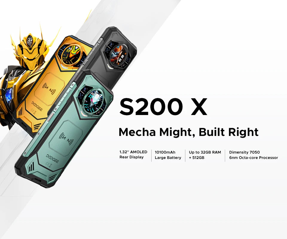 DOOGEE S200 X Robustes 5G - 10100 mAh, 33W Schnellladung, 6,72 Zoll Display