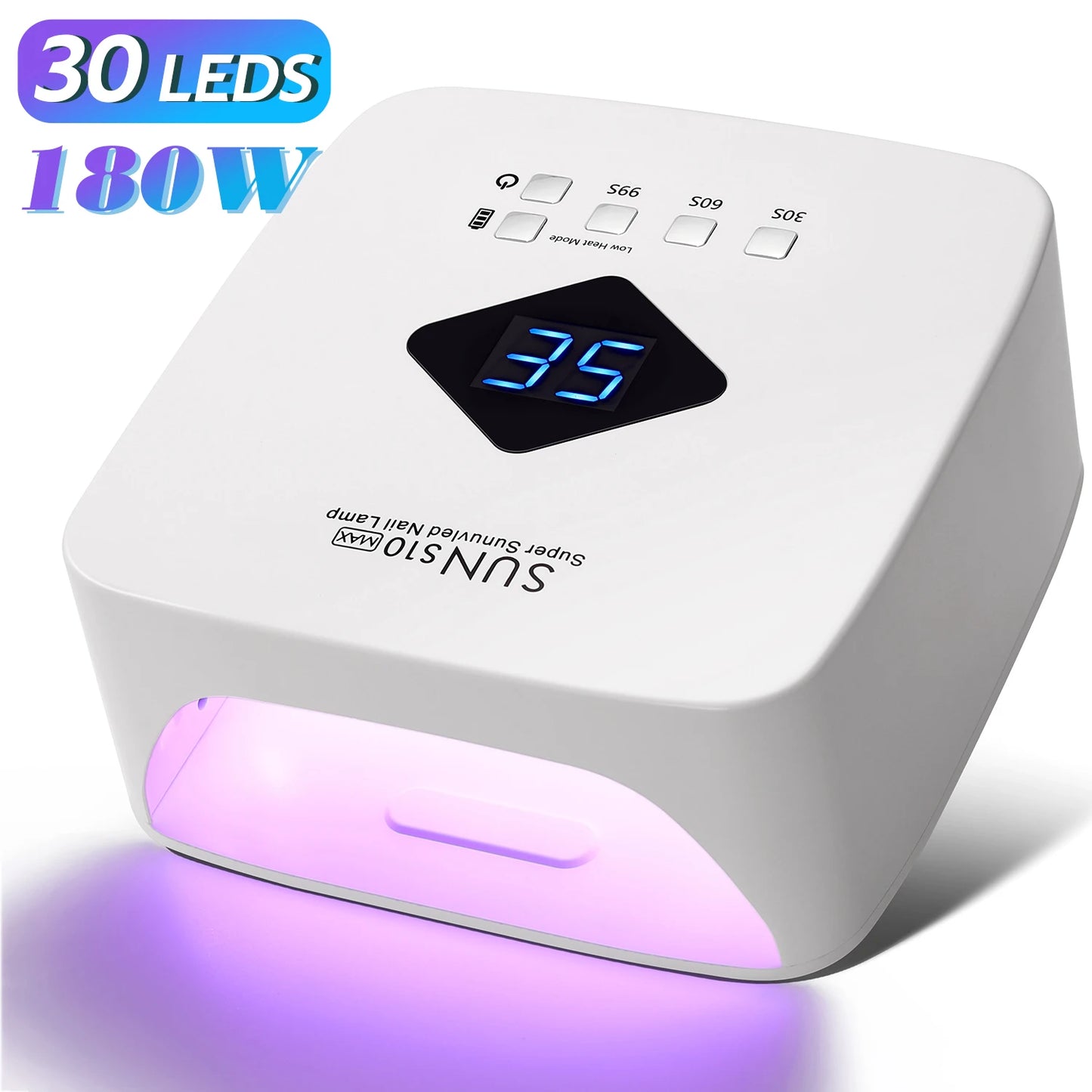 DianaBeauty 120W UV LED Nageltrockner - 30 LED 3 Timer Akku