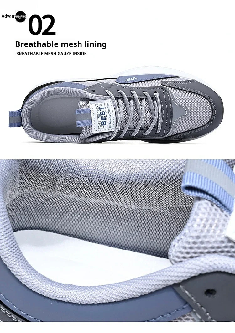 Men Shoes 2024 New Fashion Sneakers for Men Leather Shoes Comfort Lightweight Casual Shoes Outdoor WalkingFootwear