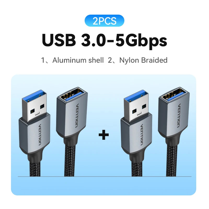 Vention USB zu USB Kabel USB 3.0 2.0 Stecker zu Buchse Verlängerungskabel USB 3.0 Datenkabel für Smart TV PC SSD USB 2.0 Kabel Verlängerung