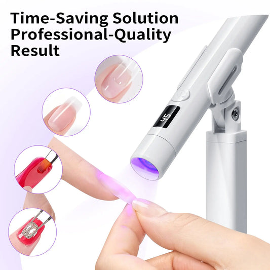 Mini UV LED Nagellampe 2025 - USB Aufladbar Tragbar Handlich - Schnelltrocknend Gel Nagellack Aushärtung