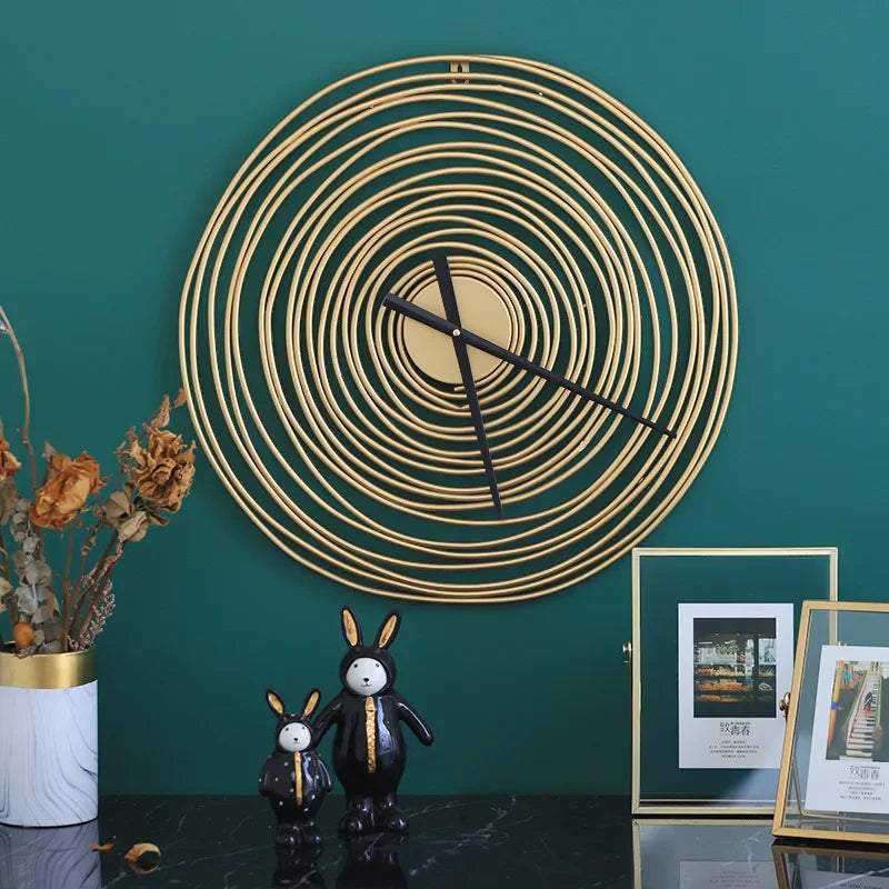 Fashion Creative Round Wall Clock Home Decoration for Bedroom Living Room Super Silent Design Metal Wall Hanging Clocks Watch