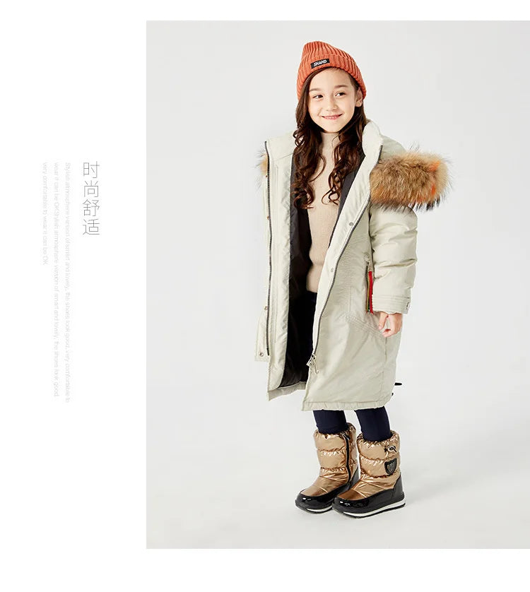 Kinder-Schneestiefel, 2025, Herbst-Winter-Wolle, warm halten, Kinderstiefel, Marke, modisch, wasserdicht, rutschfest, Baumwollschuhe für Mädchen und Jungen