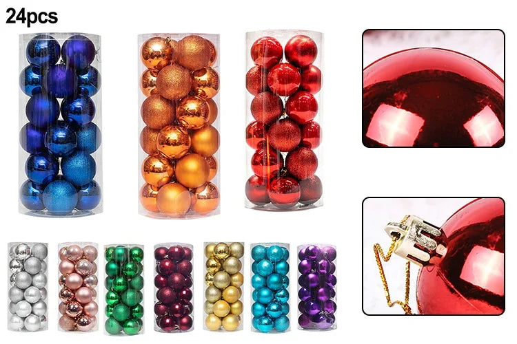 Choice Christbaumkugeln Kunststoff - 24 Stück, Ø3 cm