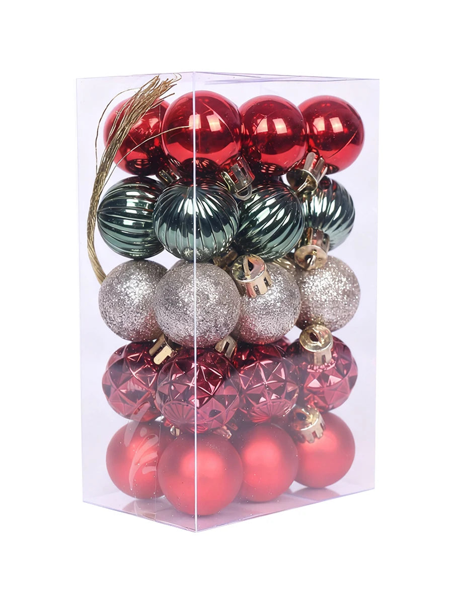 Choice Weihnachtskugeln Set 5 Stil 3 Cm - 30 Stück Glänzend Matt