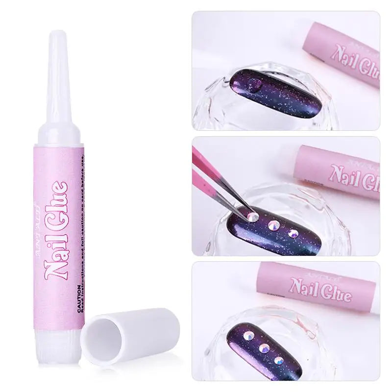 New Fast Drying Nail Glue for Acrylic False Nails 3D Rhinestone Decoration Professional Glue Extension Manicure Adhesive Tools