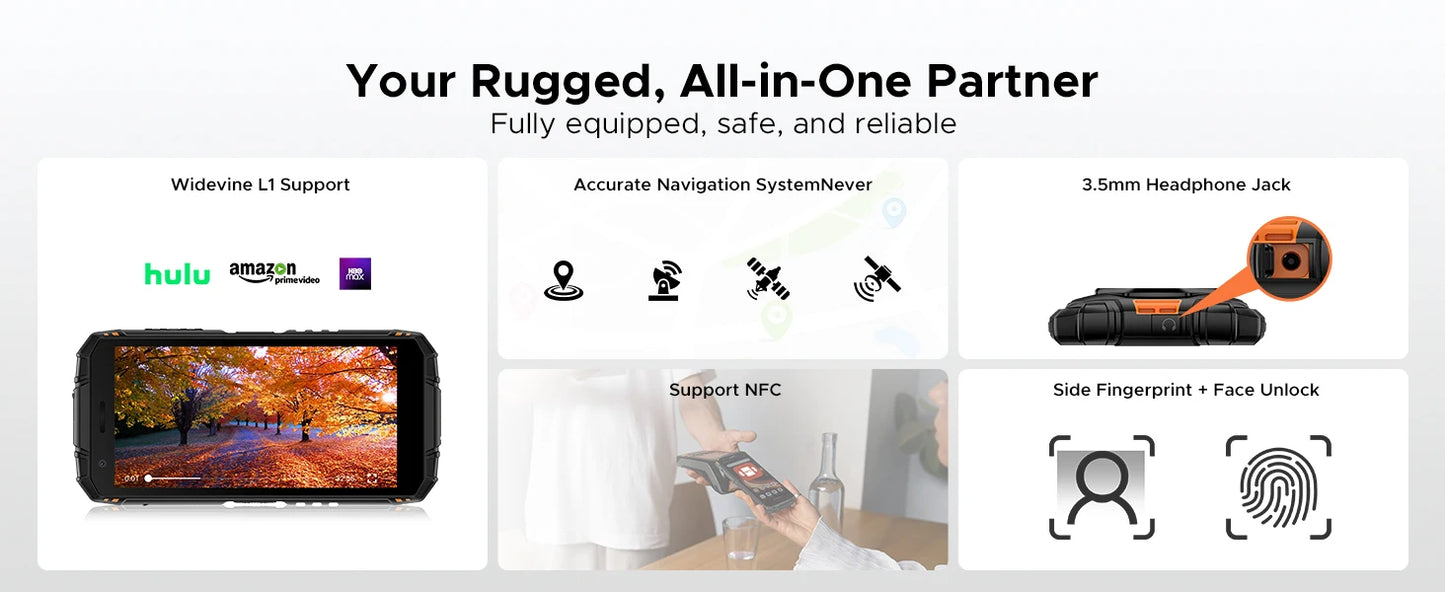 DOOGEE Fire 3 Ultra Robustes Smartphone - 8350mAh 18W 5,5 Zoll