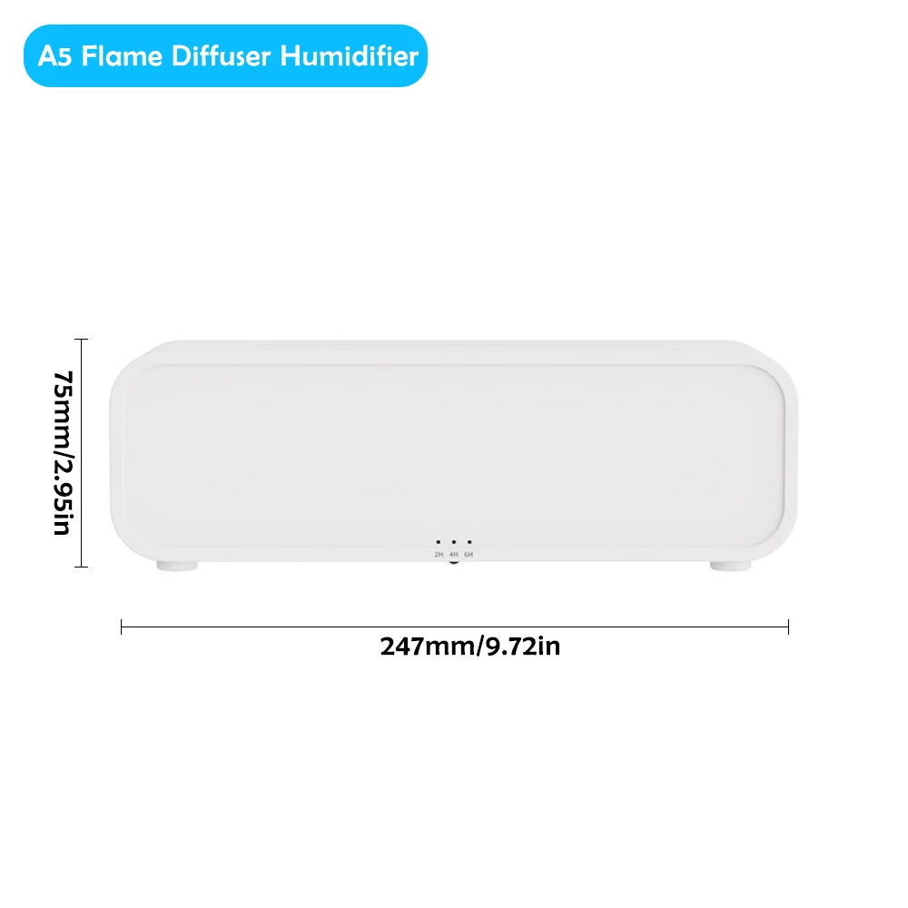Humidifier Flame Aromatherapy Diffuser Can Add Essential Oils 7 Colours Flame Diffuser Timing Protection USB Desktop Humidifier