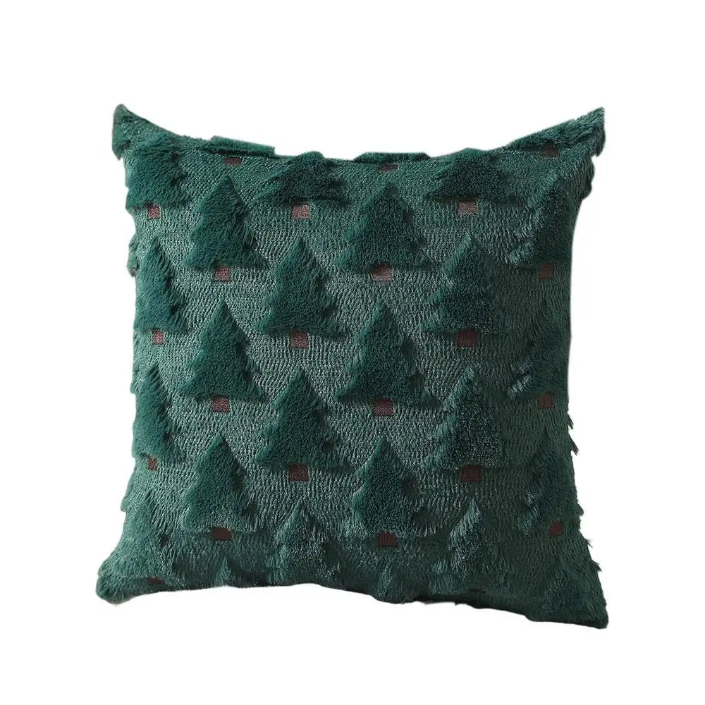 45x45cm Winter Throw Pillow Cover Xmas Home Decor Christmas Plush Pillowcase Pillowslip Home Textile Christmas Tree Pillow Cases