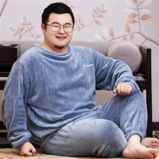 Loribindwood Korallenfleece Pyjama Set - Groesse L Bund