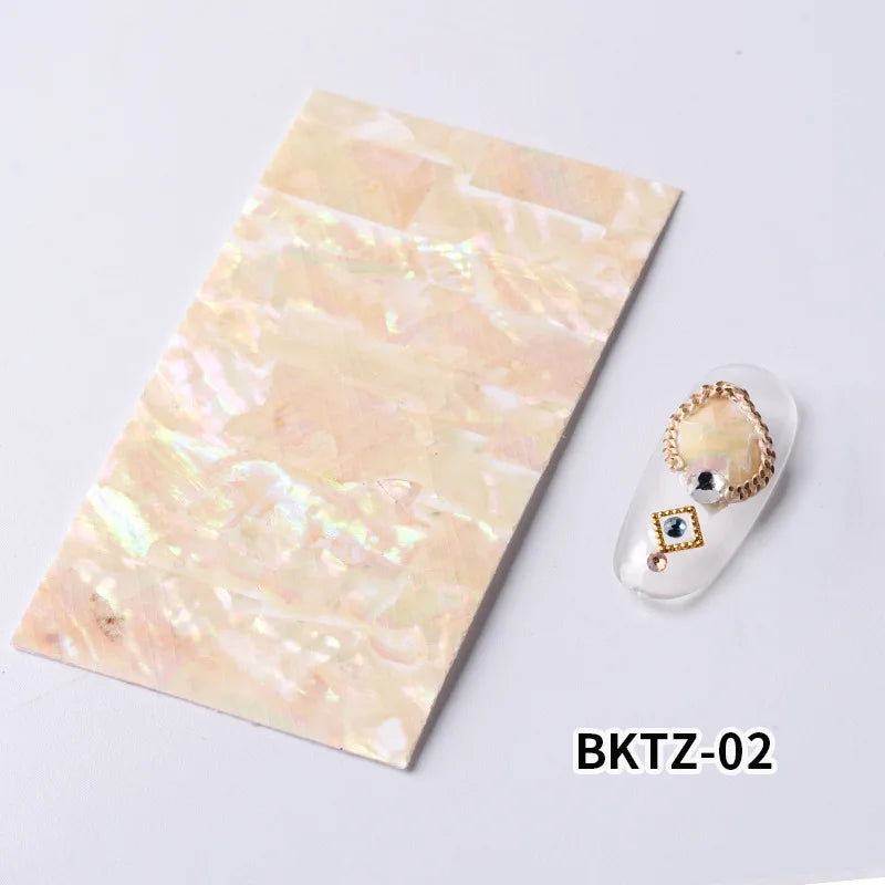 Adhesive 3D Nail Shell Sticker Abalone Shell Fragments Flakes Sequins For Manicure Nails Art Decoration Design Supplies Material