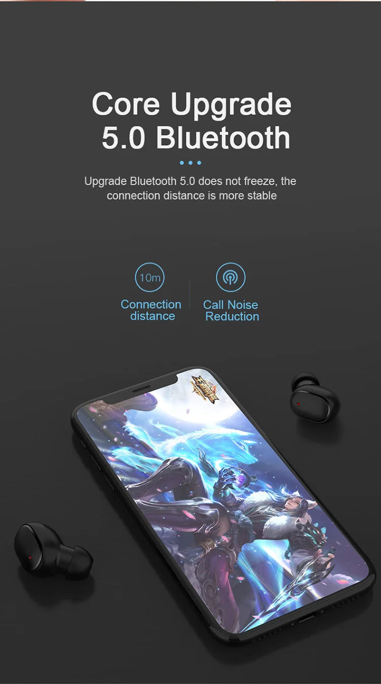 Bluetooth-Kopfhörer 2025: Original A6S TWS Headset Wireless Earphones Bluetooth Headphones - Sport Stereo Fone Bluetooth Earbuds for Xiaomi Huawei iPhone Collection