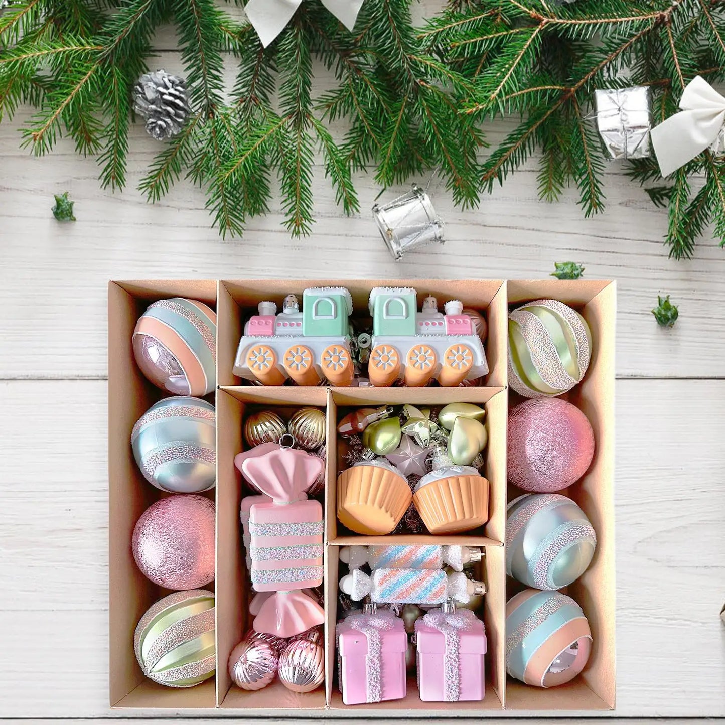 Kesoto Weihnachtskugeln Set Bruchsicher - Ø5 cm Kunststoff 24 Stück