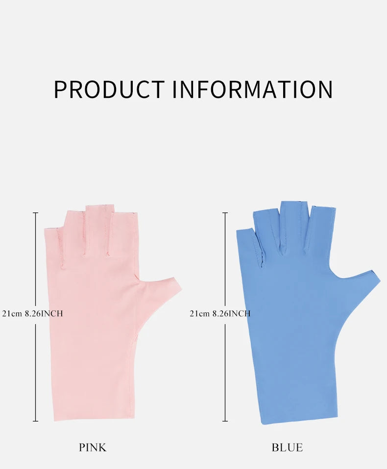 Nail Art Glove UV Protection Glove 3 Colors Anti-UV Radiation Protection Gloves Protecter For Nail Art Gel Led Lamp Manicure Too