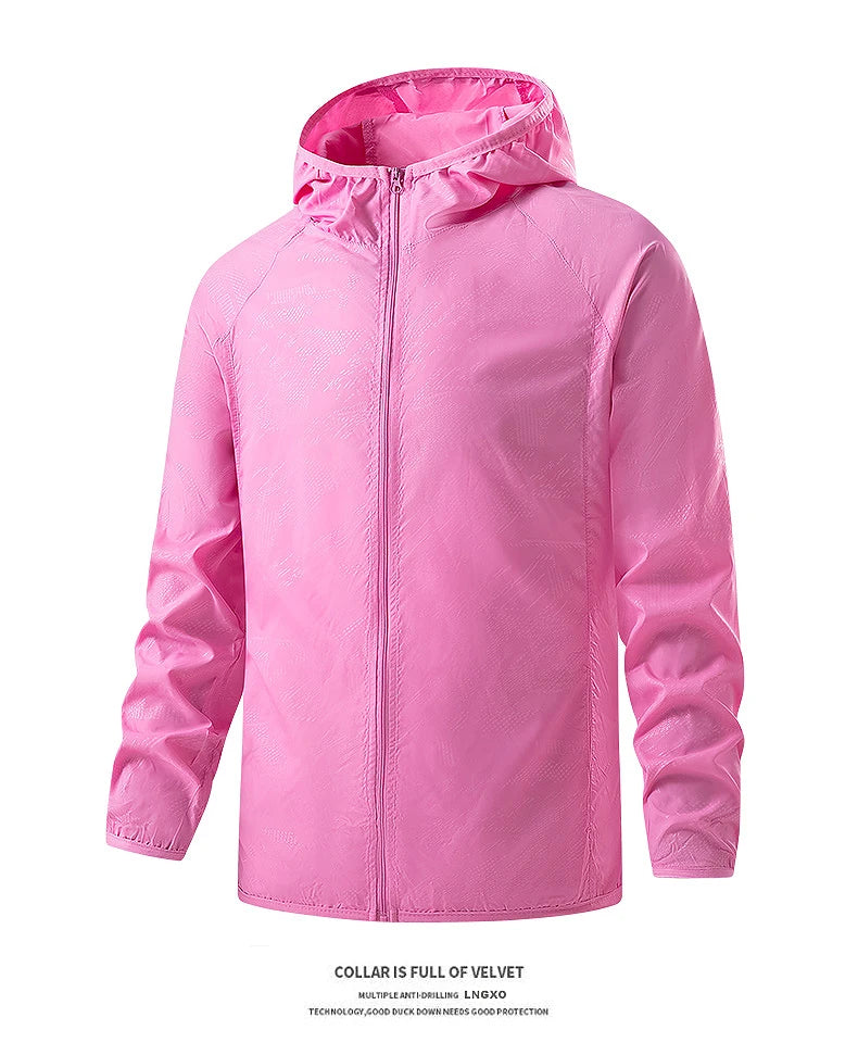 Lngxo Wasserdichte Wanderjacke - UV-Schutz, Größe M/L