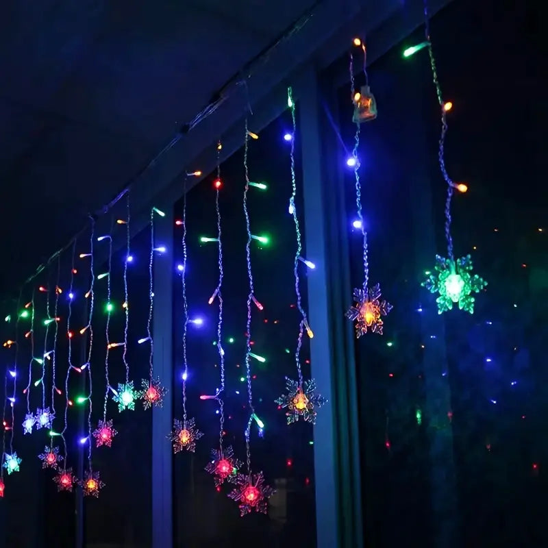 Snowflake Garland LED Lichterkette - Länge 9m, 162 LEDs, Solar IP44