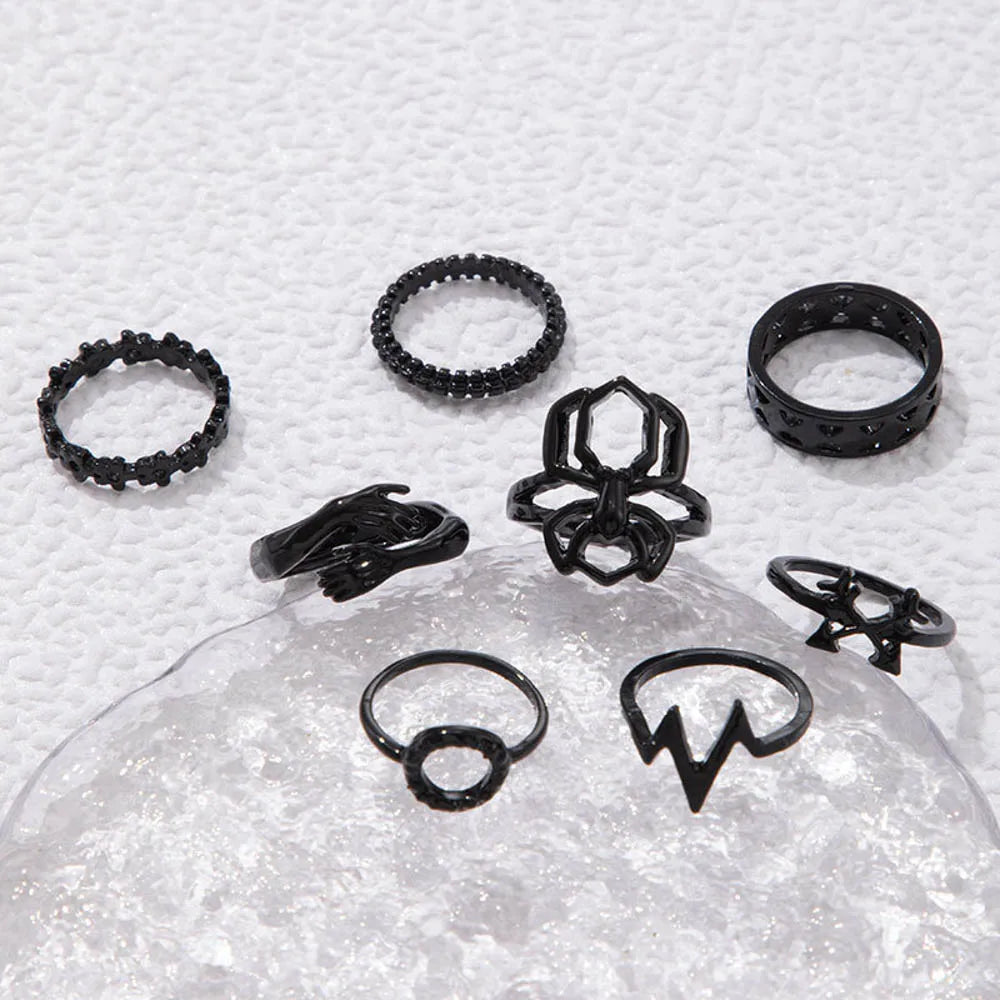 Zhang V Gui Punk Fingerring Set - 10/20/30/50 Stk Zink
