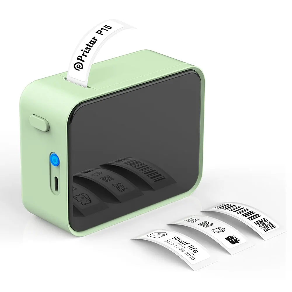 Label-Drucker 2025: Mini-Thermal P15 Portable-Bluetooth - Adhesive Sticker Inkless Collection