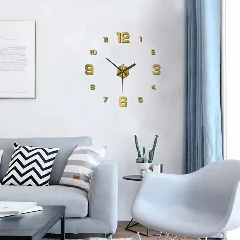 Modern Home Creative Frameless DIY Wall Decoration Wall Decoration Silent Clock Living Room Office Bedroom Wall Decoration Art