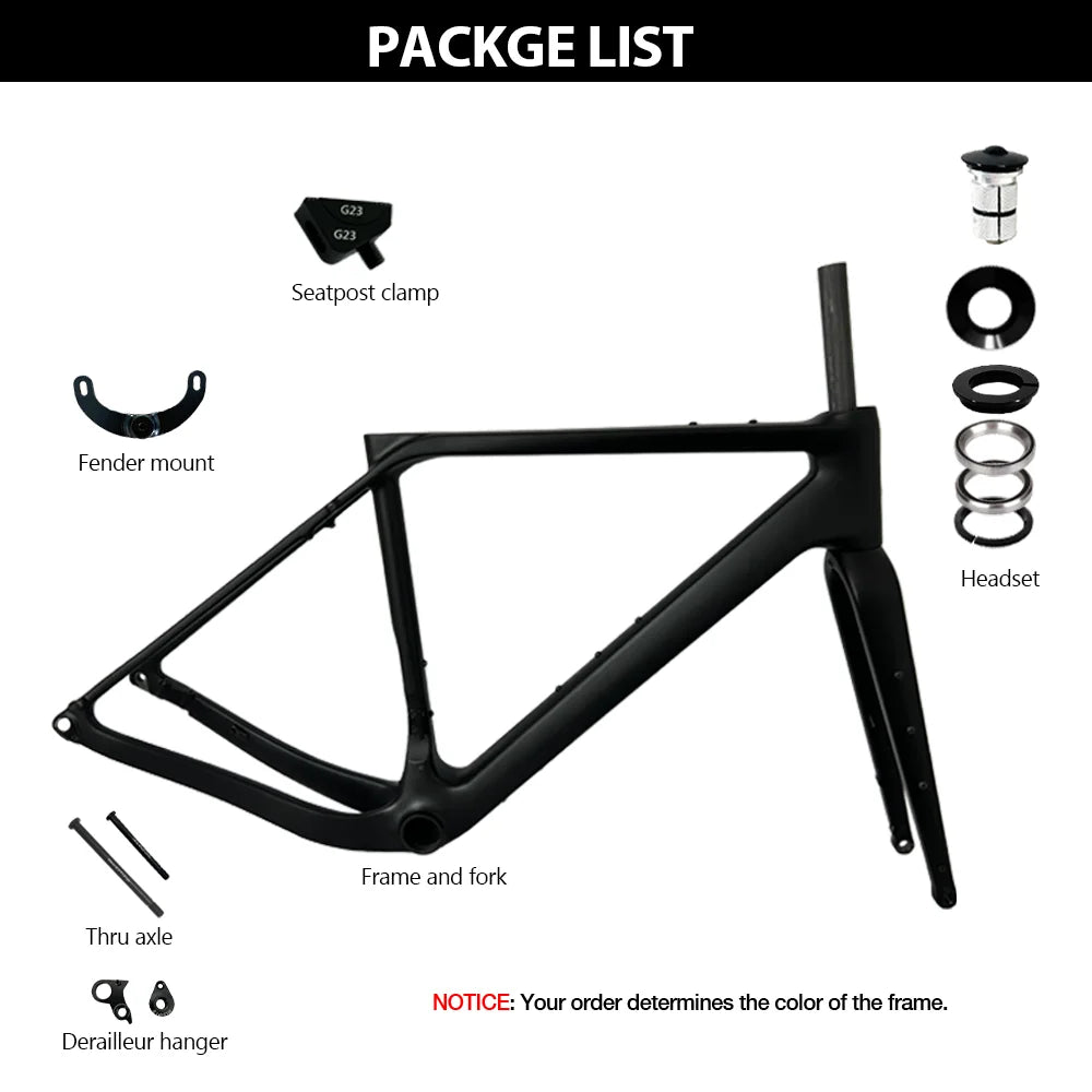FARAOLLC GT30 Carbon Gravel Rahmen - T47 700Cx50C Disc