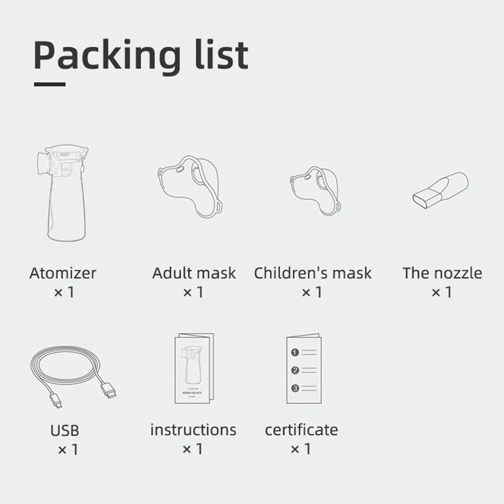 Outdoor Portable Nebulizer Silent Mesh Mini First Aid Kit Handheld Asthma Inhaler Atomizer Kids Adult Saving Emergency Machine
