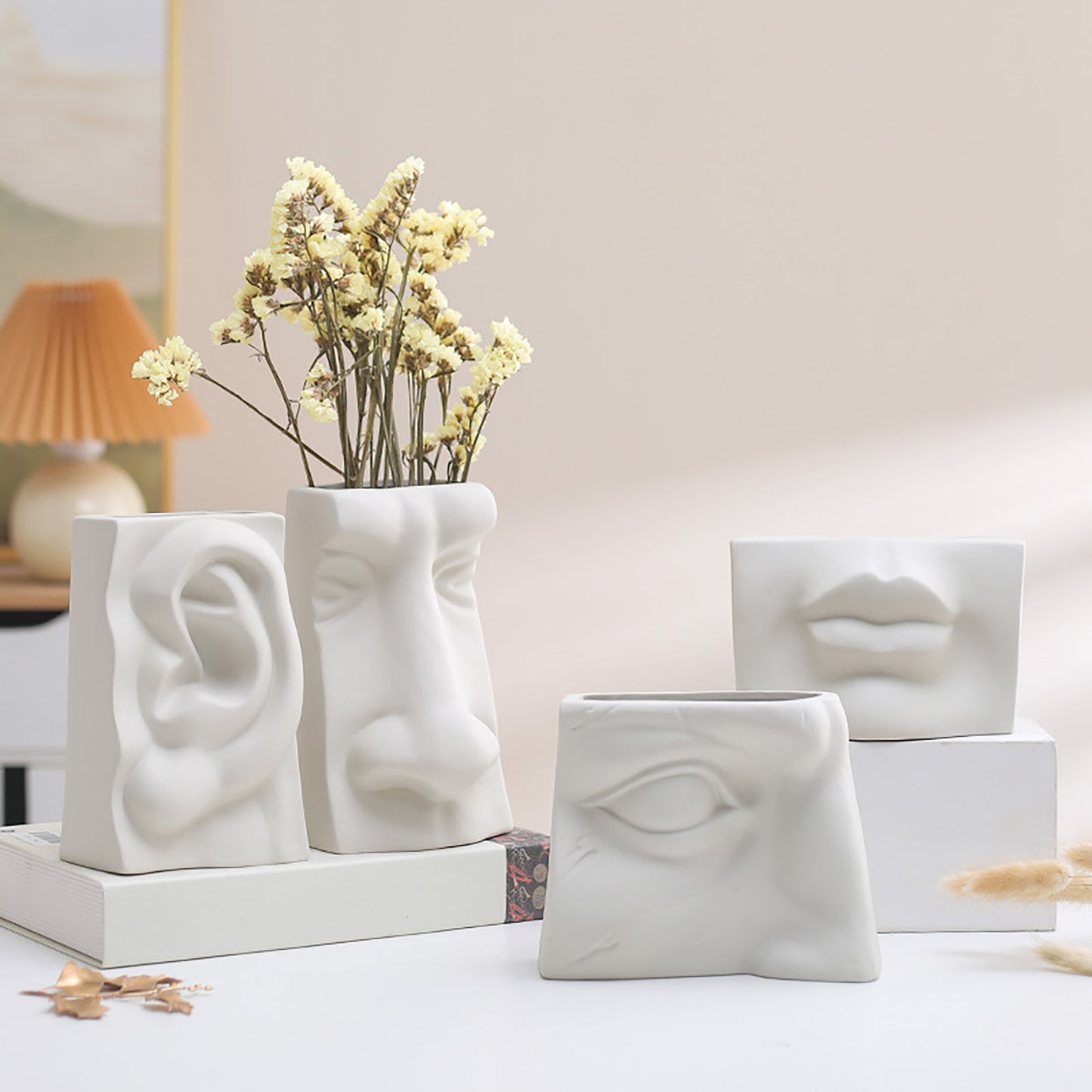 Face and Five Senses Hydroponic Flower Arrangement Glass Vase Plant Pot Wedding Decoration Vase With Flowers Decor Room Home