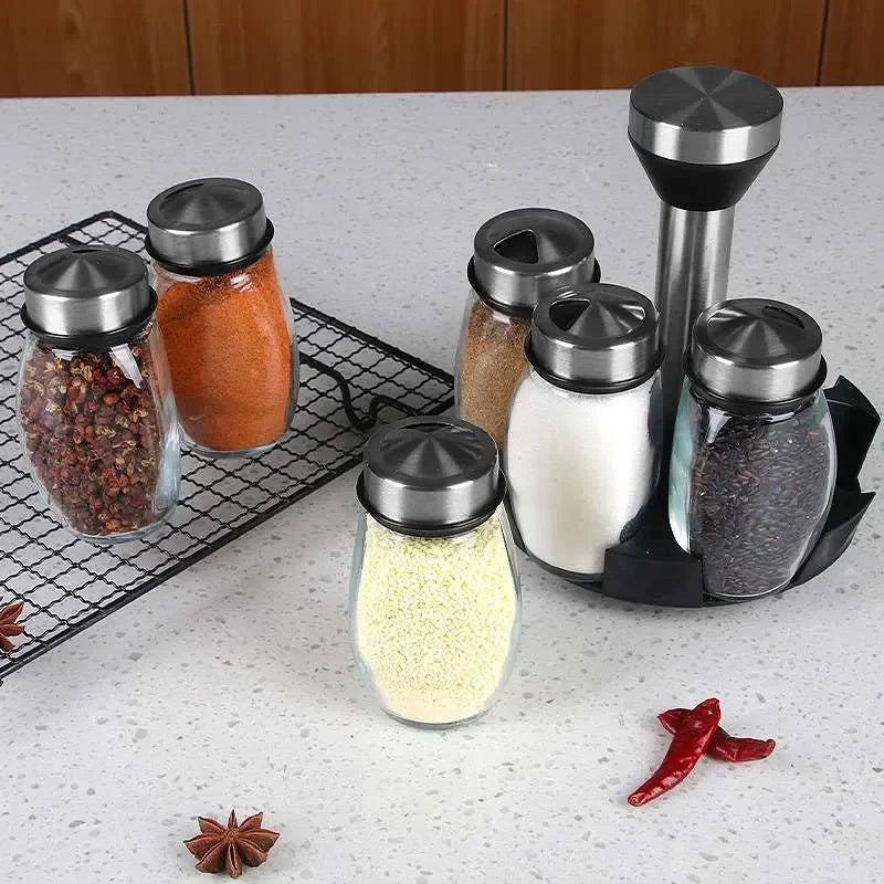Choice Drehbares Gewürzglas Set Rotierend - 7 Stück 200ml