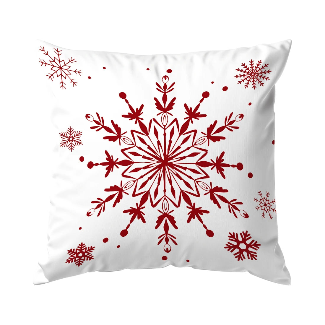 Red Christmas Decoration Pillowcase Printed Polyester 40/45/50cm Throw Pillowcover Decorative Sofa Cushion Pillowslip Home Decor