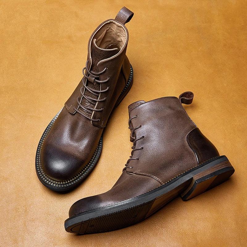 Handmade high quality soft leather boots in British style