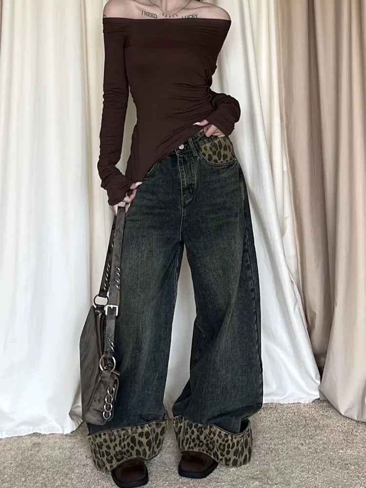 Nomikuma Jeans Leopard Retro - Größe S-XL Denim Regular