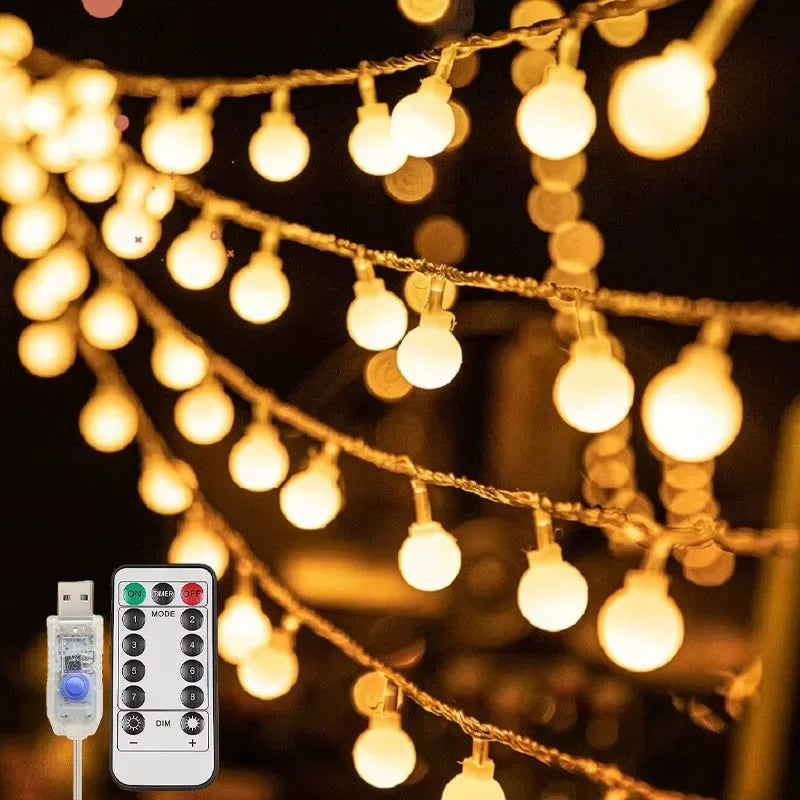LuminaUSB Balllichter Mit Fernbedienung - Länge 6–10 m USB Warmweiß