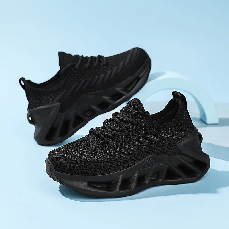 Kinder Schuhe 2025 - Junge Casual Sneakers Platform Komfortabel Schwarz Weiß - Kind Schule Sport Tenis Unisex Sport Schuhe