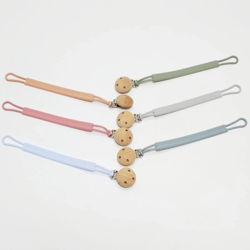 Schnuller-Clip 2025: THINKTHENDO Silicone Pacifier Clip Baby Boys Girls - Flexible RustFree Holder Teething Relief Safe Baby Collection