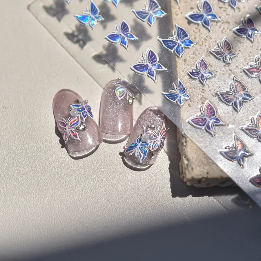 3D Fashion Jelly Nagelsticker Selbstklebend - 1 Stk Sticker