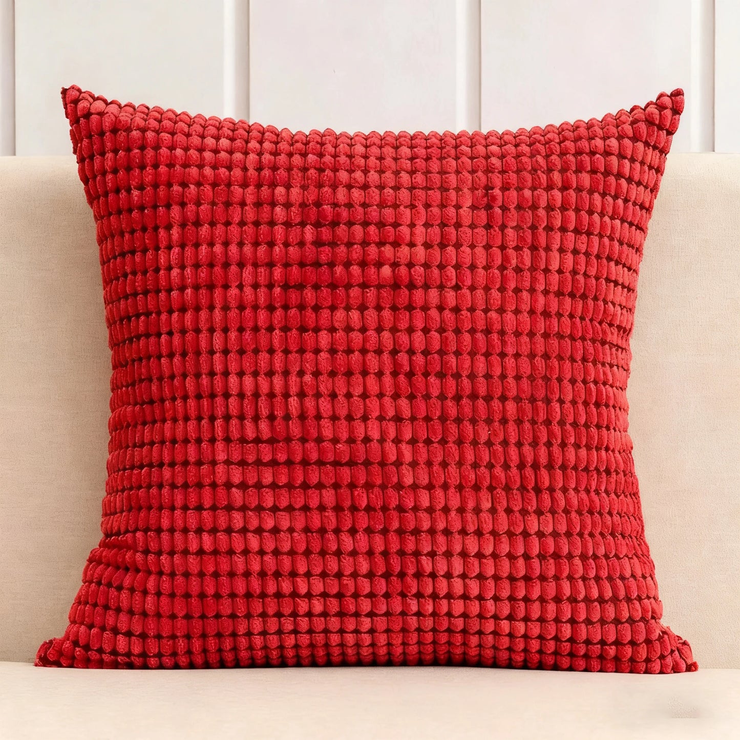 Christmas Red Throw Pillow Covers Decorative Christmas Pillow Covers Soft Corduroy Lumbar Pillow Covers, Cushion Case Home Decor