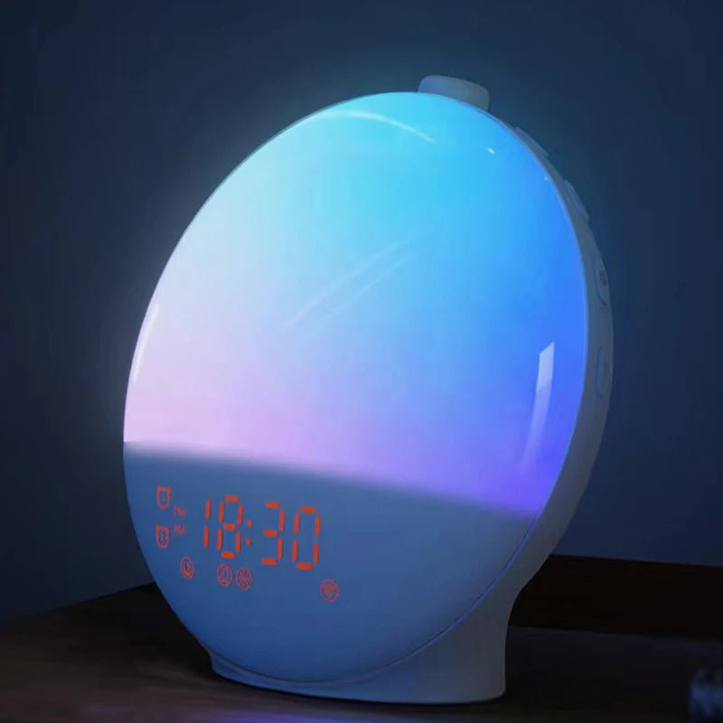 Wake Up Light Alarm Clock Sunrise/Sunset Simulation Digital Clock with Night Light FM Radio Desk Clocks Niditon
