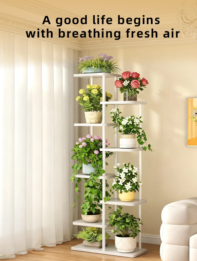 MTShiningFrame Pflanzenständer 7 Ebenen Metallrahmen Montage