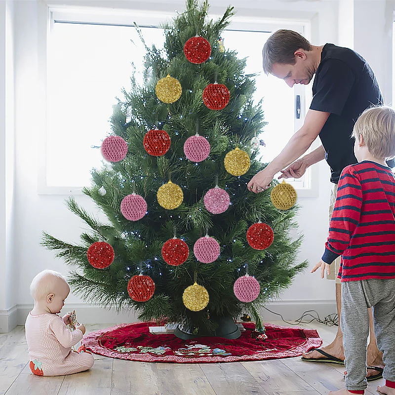 Jinghaohappy Christbaumkugeln - 12 Stück Kunststoff 6 Zentimeter