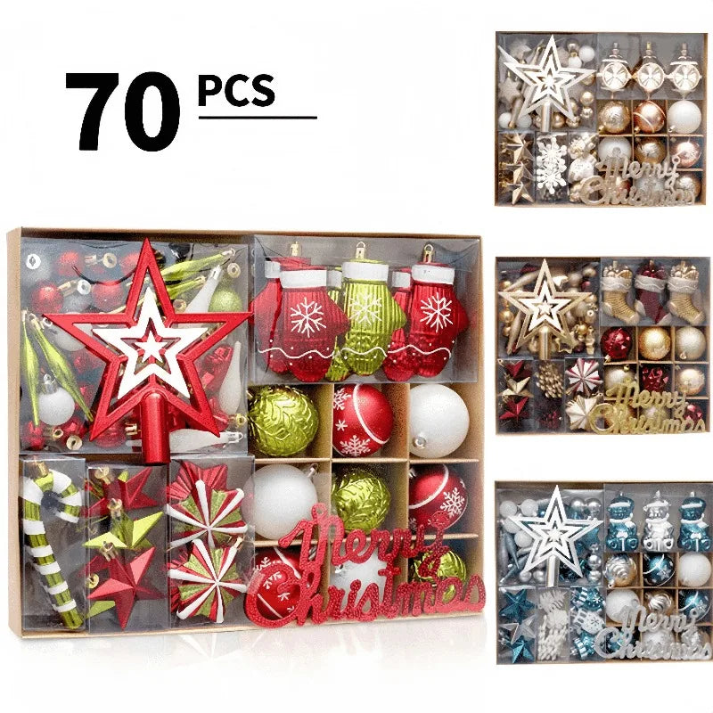 Nordstern 204 Christbaumschmuck Kugeln - 70 Stk, Durchmesser 2–5 cm