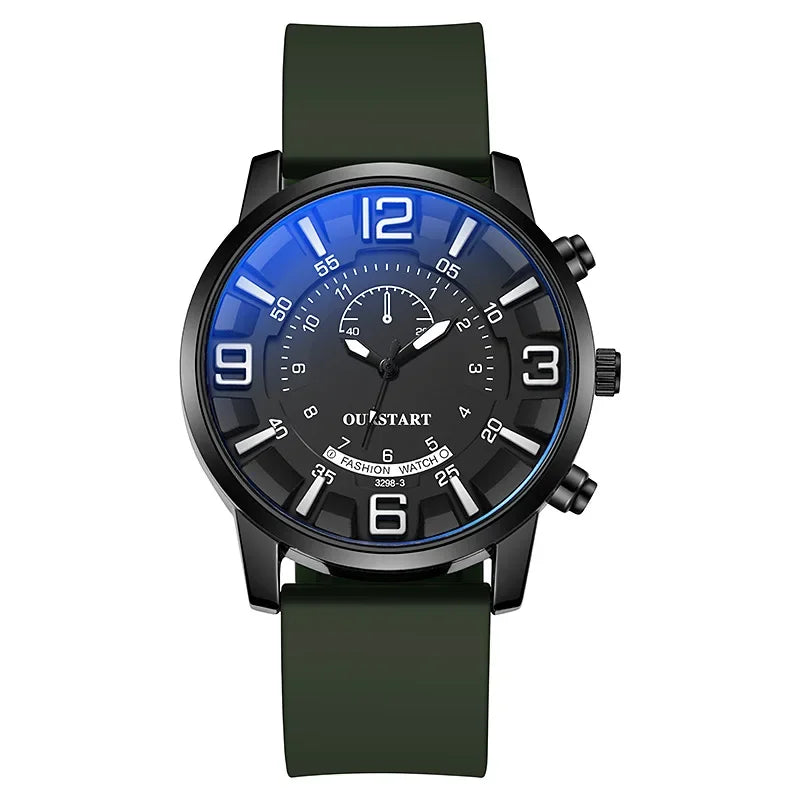Simple Watches Silicone Men Watches Big Dial Quartz Wristwatches Reloj Male Casual Watch Clock Gift for Everyday Reloj Hombre