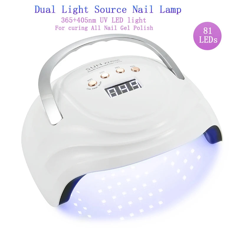 Big Power UV LED Lamp For Nails With 4 Timer Memory Function 81LEDs Lamp For Fast Gel Polish Drying Lamp Nail Equipment