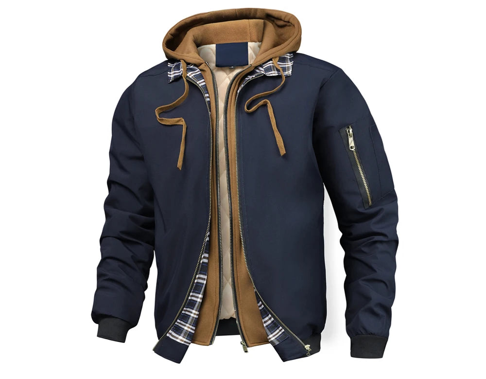 HerbstWinter Warme Bomber Jacke - Größe XL Wärme Hoch Dicke